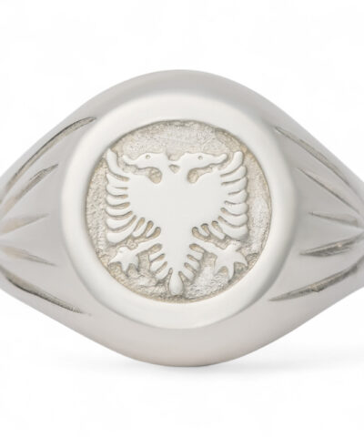 Round Ribbed Shqiponja Ring